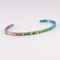 Bracelets personnalisés en acier inoxydable de 4 mm, colorés, GOOD VIBES MAIN CHARACTER ENERGY, avec citation gravée au laser, bracelet confiant, cadeaux pour femmes