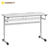 Service tout-en-un, mobilier de salle de classe universitaire moderne, table double réglable en hauteur, chaise ergonomique