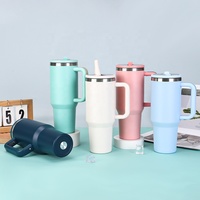 Nouveau gobelet de voyage en plein air de 40oz avec poignée et couvercles gobelets en acier inoxydable à sublimation en vrac en gros