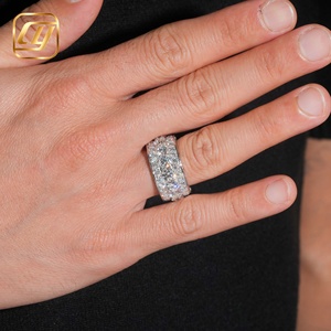 Anillo de Diamante Cultivado en Laboratorio con Certificado IGI, Oro Blanco para Mujer, Corte Brillante Redondo, Anillo de Compromiso de Lujo con Pavé Completo - Product Image 5