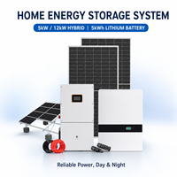 Système de stockage d'énergie solaire hybride efficace 5kW 12kW, batterie au lithium LiFePO4 48V pour une utilisation domestique et une alimentation de secours résidentielle