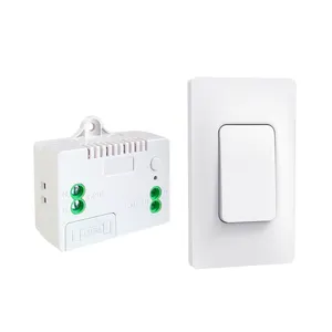 SIXWGH-interruptores de pared inalámbricos de 433Mhz, 1 Banda, 1 vía, sin batería, autoalimentados, interruptor de luz de Control remoto impermeable