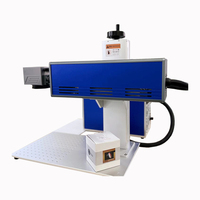 Nouvelle machine de marquage laser à fibre entièrement fermée / Marqueur laser à fibre CNC à refroidissement par air prenant en charge les formats LAS/DXF/PLT/BMP, longue durée de vie