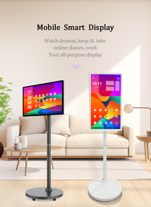 จอสัมผัสแบบพกพาขนาด 32 นิ้ว ยี่ห้อ Factory Manufacturer พร้อมแบตเตอรี่ในตัว จอ LCD อัจฉริยะไร้สาย ทีวีเคลื่อนที่ - Product Image 1