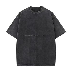 Personalizado 230gsm 100% algodón para hombre Camiseta lavada Vintage desgastado pesado tejido de punto de gran tamaño personalizable - Product Image 2