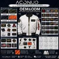 Vente en gros usine OEM – Manteau d'hiver tricoté sans doublure, style bomber brodé, tendance 2026 pour hommes