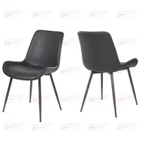 थोक आधुनिक शैली भोजन कक्ष फर्नीचर नए डिजाइनर चमड़े धातु पैरों खाने की कुर्सी