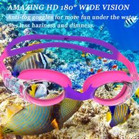 Ensemble de lunettes de natation pour enfants avec bonnet de bain en silicone, kit d'équipement de natation anti-buée et étanche pour enfants