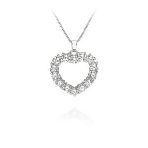 Venta caliente Chunky Heart Shape Grown Diamond Collar Lab Grown Diamond Chain Love Necklace - Product Image 5