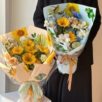 Sonnenblumen-Verpackung BOPP-beschichtetes Wasserfestes Blumenstrauß-Verpackungspapier Blumen-Geschenkpapier Großhandel