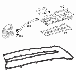 6510160321 A6510160420 6510160420 OM651 ACM Juego de Juntas de Goma para la Tapa de Válvulas del Motor para <span class=keywords><strong>Benz</strong></span> 651 W204 W212 - Product Image 3