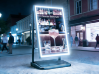Boîte à lumière LED avec affichage rétroéclairé pour la publicité des menus de restaurant - Panneau lumineux pour café-bar