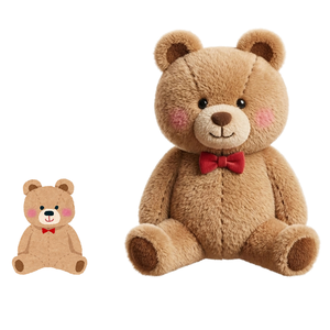 Ours en peluche personnalisé en coton PP doux avec logo, animal en peluche, cadeau promotionnel, certifié EN71 CE, usine OEM - Product Image 1