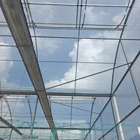 Serre commerciale multi-chapelles en film plastique PO, serre multi-chapelles en film avec ventilation