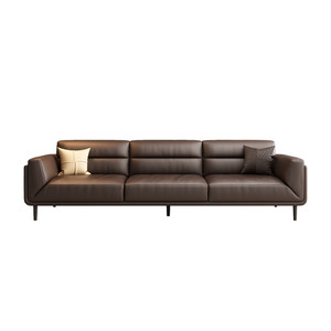 Set di Divano Moderno in Pelle <span class=keywords><strong>e</strong></span> Tavolino da Caffè per Hotel <span class=keywords><strong>e</strong></span> Riunioni Aziendali - Divano a Tre Posti di Lusso Leggero - Product Image 6