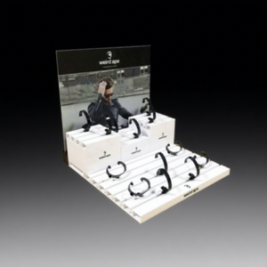Luxury Acrylic Watch Display Cabinet with C-Rings and <b>Cube</b> Blocks - Modular Showcase Stand for High-End Watch Retail - Product Image 1