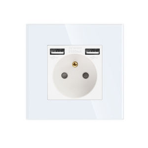 Bingoelec European 16A French <strong>Socket</strong> With Dual USB A+A Port 2.1A EU USB <strong>Socket</strong> - Product Image 6