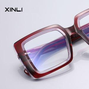 โรงงาน OEM&ODM ผลิตโดยตรง XINLI2170 กรอบแว่นตา TR90 ทรงสี่เหลี่ยมขนาดใหญ่ สำหรับผู้ใหญ่ทั้งชายและหญิง เลนส์กรองแสงสีฟ้า สำหรับอ่านหนังสือ - Product Image 2