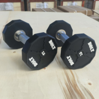Ensemble d'haltères en uréthane commercial CPU, haltères de 5 à 140 lb (2,5 à 70 kg), fabrication directe en usine, logo personnalisé OEM, fabricant d'équipements de musculation