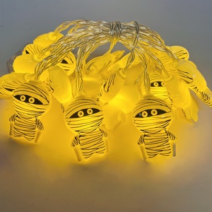 Luz Colgante LED de Dibujos Animados de Halloween, Bruja, Gato y Hombre de las Fosas, Luz Cálida Intermitente para Decoración de Fiestas y Hogar - Product Image 6