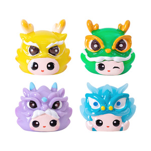 9 Estilos, Regalo de Año Nuevo 2024, Decoración 3D del Año del Dragón del Zodiaco, Adornos Lindos para Jardín, Escritorio y Hogar, Recuerdo, Escultura, Mini Muñeca, Juguetes - Product Image 6