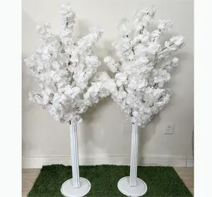 Y-Q082 Wholesale Artificial Trees Cherry Blossom White Artificial Cherry Blossom Tree Wedding Decoration