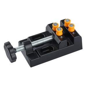 Mini torno de banco con mordazas planas, operación manual para proyectos de bricolaje y carpintería - Product Image 1