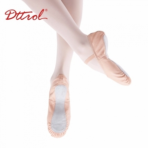 Zapatos de <span class=keywords><strong>Ballet</strong></span> de Cuero de Cerdo Genuino a <span class=keywords><strong>Precio</strong></span> de Fábrica Dttrol, Zapatos de Baile de Entrenamiento Unisex con Suela Completa - Product Image 4