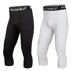 Pantalon de compression 3/4 pour homme, sous-vêtement de sport, legging de course, <span class=keywords><strong>collant</strong></span> de sport - Product Image 1