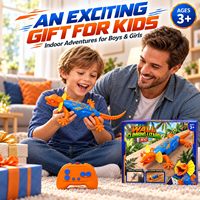 Mainan Kadal Panjat Dinding RC 2.4G Remote Control dengan Mata LED, Mainan RC untuk Anak, Robot Merangkak Lantai Plafon Isi Ulang