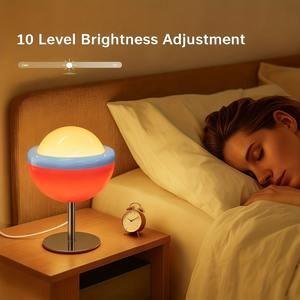 Lámparas de Mesa Retro, Lámpara de Noche para Dormitorio, Lámpara de Salón con Forma de Tulipán Nórdico, Luz Ambiental con Brillo Regulable, Decoración para el Hogar - Product Image 5