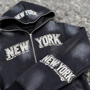 Conjunto Deportivo Personalizado 2026, Estilo Americano, 500 g/m², Transpirable, Estampado, Retro, Lavado, Desgastado, Estilo Urbano, Talla Grande - Product Image 2