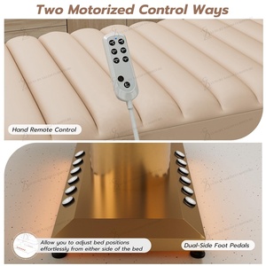 Lit de Beauté Moderne Blanc et Or pour Salon de Beauté, Lit de Spa Facial Médical, Lit de Cils, 3 <span class=keywords><strong>Moteurs</strong></span>, Inclinable Électrique, pour Thérapie Cosmétique - Product Image 2