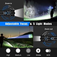 Lampe Torche LED Rechargeable USB Haute Luminosité Étanche IP67 1000+ Lumens pour Urgences et Camping