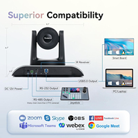 Caméra de streaming 4K USB3.0 PTZ pour conférences, diffusion en direct, encadrement automatique, télécommande, application multi-scénarios