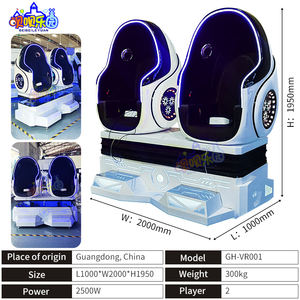 Multi-Spiel-Thema Immersiver Interaktiver 2-Sitzer VR-Ausrüstung Simulator Bewegung 9D VR 360 Ei-Stuhl für Indoor-Spielplatz Unterhaltung - Product Image 5