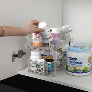 Многофункциональный прозрачный пластиковый ящик для хранения, съемный шкив для хранения книг и фруктов, сумок и овощей - Product Image 5