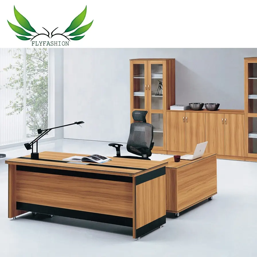Excellent office manager desk computer table with cabinet