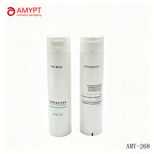 Tubo de Plástico PE Blanco Brillante de 35 mm con Tapa Abatible en Forma de Arco para Envases de Limpiador Facial - Product Image 2