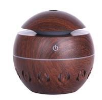 Diffuseur d'aromathérapie portable à brume froide en bois, alimenté par USB, avec contrôle de l'humidité pour la maison et la voiture
