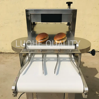 Équipement de boulangerie électrique Trancheuse de pain à hamburger/découpeuse de pain à hamburger pour utilisation au restaurant Trancheuse à hamburger à hot-dog