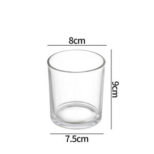 Prêt à expédier – Pot en verre ambré dépoli transparent de 300 ml pour bougie, support de bougie vide, pot en verre - Product Image 5