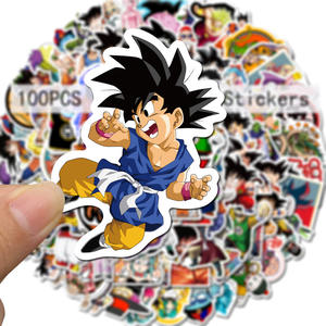 100 pièces <span class=keywords><strong>Dragon</strong></span> <span class=keywords><strong>Ball</strong></span> Cool dessin animé papier décor pour enfants garçon enfants <span class=keywords><strong>livre</strong></span> téléphone portable bagages Anime autocollants - Product Image 2