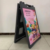 Rak Display A-Frame Portabel untuk Iklan Kustom, Ukuran 22x30 Inci, Dua Sisi, untuk Tanda Trotoar Luar Ruangan