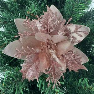 Décorations de Noël Fleurs artificielles Ananas Tissu floqué Poudre Style nordique Guirlande de Noël Arbre de Noël Fabriqué en usine 6 pouces - Product Image 1