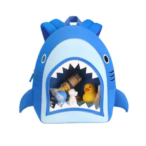 RTS school bags backpack Shark animal shape college bags for boys 3D waterproof animal children school backpack