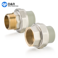 Raccord de tuyauterie en laiton 3/4\" Raccords de tuyauterie mâles Union avec connecteur PPR