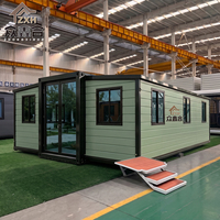 Maison modulaire moderne et plan d'étage multi-pièces extensible, maison préfabriquée moderne avec 3 chambres