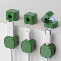 Lot de 6 organiseurs magnétiques étanches en plastique pour câbles de téléphone portable et écouteurs avec rangement