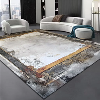 Tapis de luxe de haute qualité pour salon, tapis de chevet à poils plats, lavable, antidérapant, tapis personnalisé